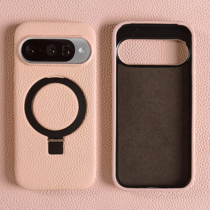 ArmourLux Magnetic Ring Stand Leather Google Pixel Case – Shockproof Grip Holder
