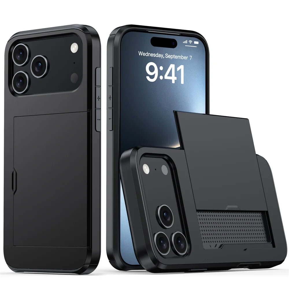 ArmourShield Magnetic Wallet Armor Shockproof Card Holder for iPhone Case - The Armour Case