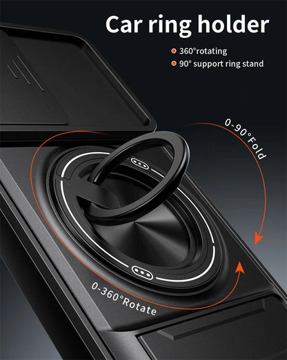Ultimate Samsung Galaxy Armor Magnetic Stand Ring Case – Rugged Lens Protection