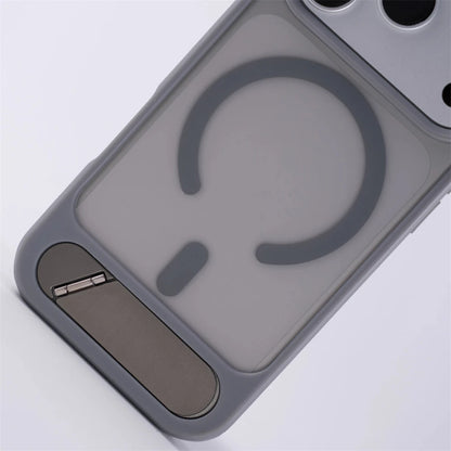 Aegis Matte Magnetic Armor Case With Integrated Stand For iPhone Protection