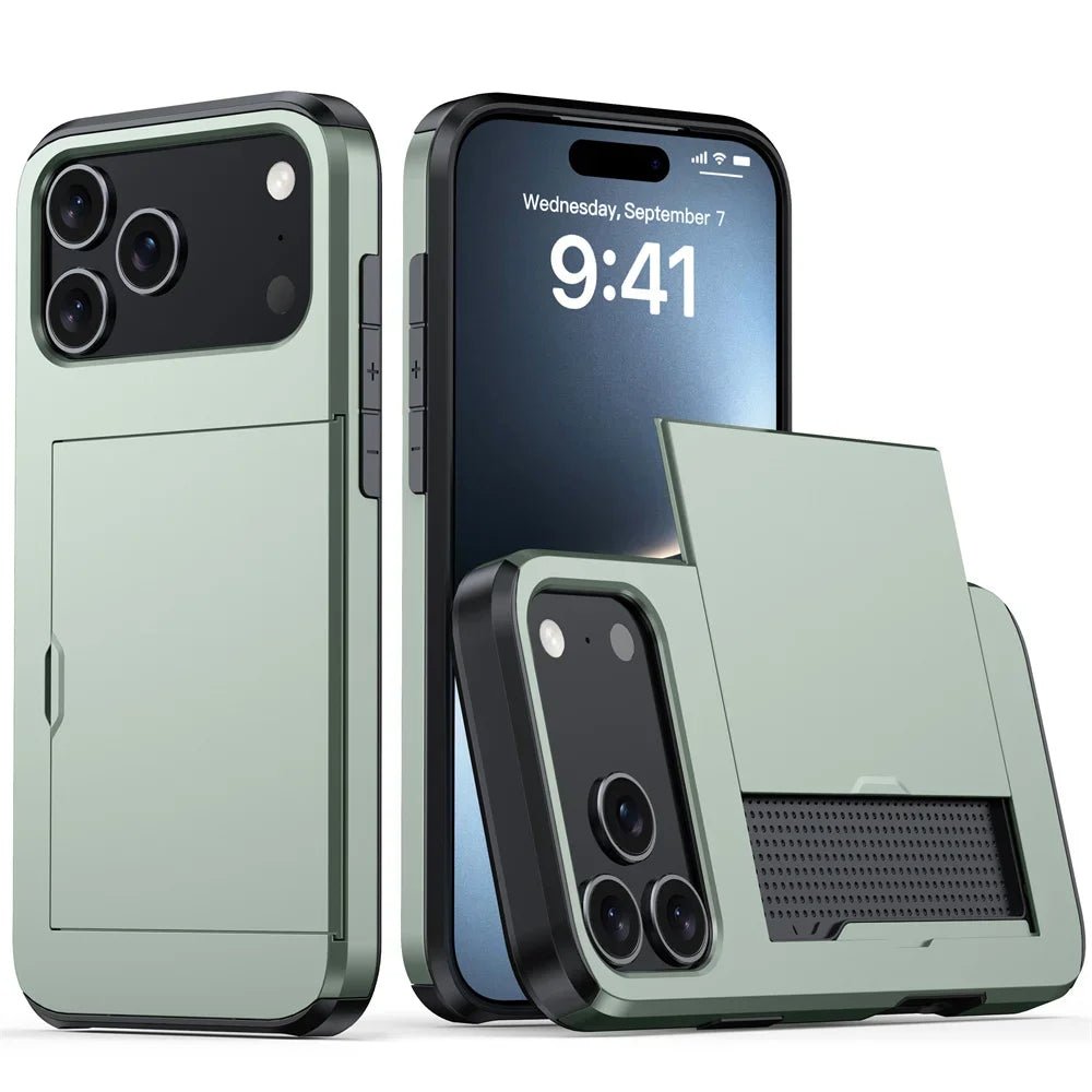 ArmourShield Magnetic Wallet Armor Shockproof Card Holder for iPhone Case - The Armour Case