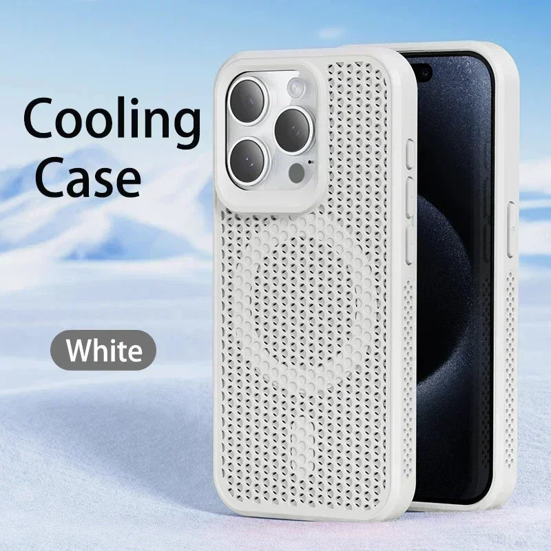 Premium Cooling Heat-Dissipation Magnetic Phone Case for iPhone – With Anti-Scratch Protection