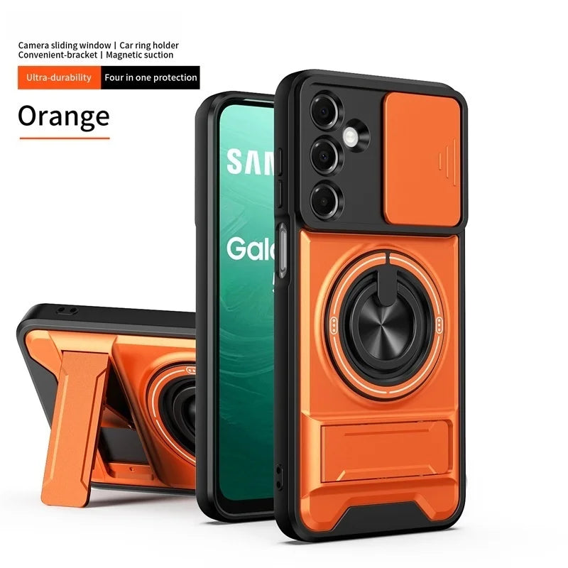 Ultimate Samsung Galaxy Armor Magnetic Stand Ring Case – Rugged Lens Protection