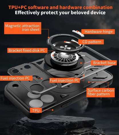 Bastionforge Magnetic Shockproof Ring Kickstand Armor Phone Case Protection