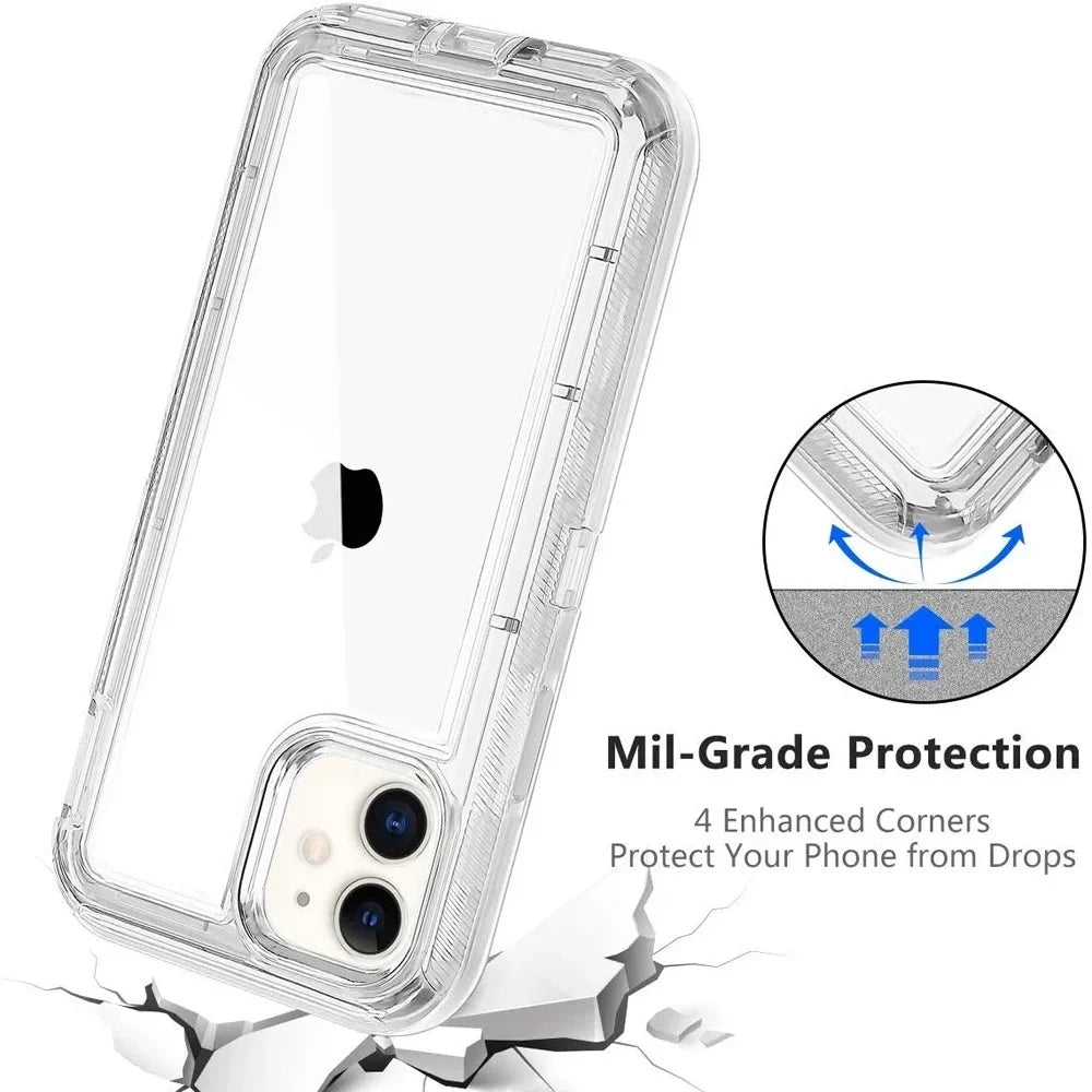 ArmorVault Crystal Hybrid Protection Military - Grade Shockproof iPhone Case - The Armour Case