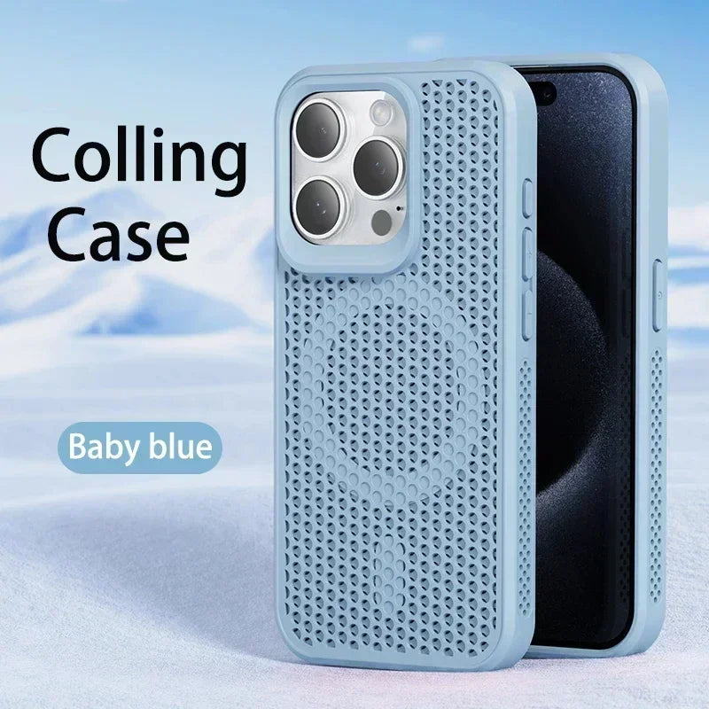 Premium Cooling Heat-Dissipation Magnetic Phone Case for iPhone – With Anti-Scratch Protection