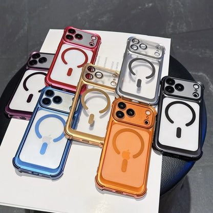 HaloRing Magnetic Matte Clear Bumper Case with Plated Frame Protection