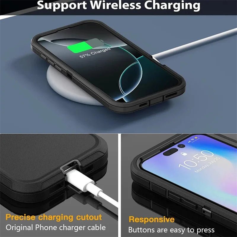 360° ArmourForce Magnetic Rugged Belt Clip Heavy - Duty Protection for iPhone Case - The Armour Case