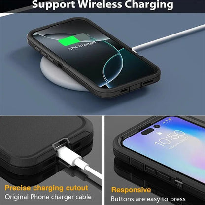 360° ArmourForce Magnetic Rugged Belt Clip Heavy - Duty Protection for iPhone Case - The Armour Case