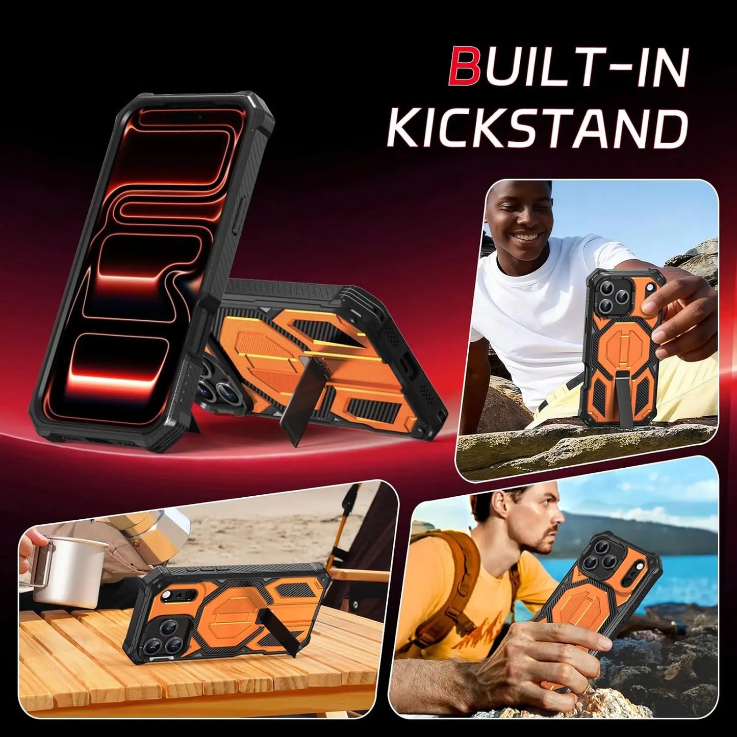 Elite Magnetic Kickstand Shield Case