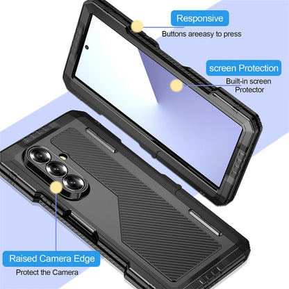 Heavy Duty Armor Aluminum Case With Kickstand For Samsung Galaxy Fold Flip