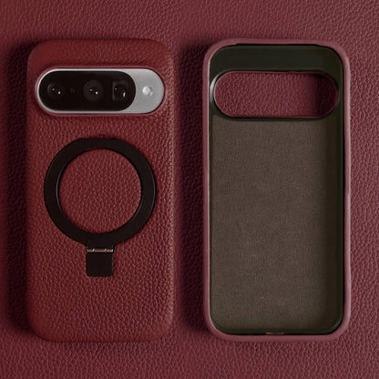 ArmourLux Magnetic Ring Stand Leather Google Pixel Case – Shockproof Grip Holder