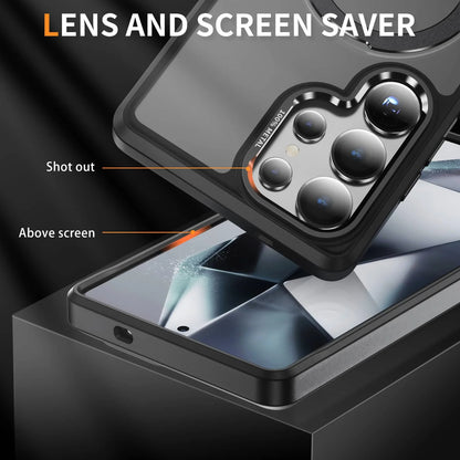 360° Magnetic Samsung Galaxy S23–S25 Ultra Case with Rotatable Ring