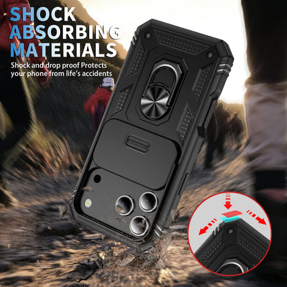 Robust Slide Camera iPhone Rugged Case with Stand