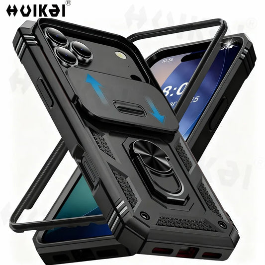 Robust Slide Camera iPhone Rugged Case with Stand