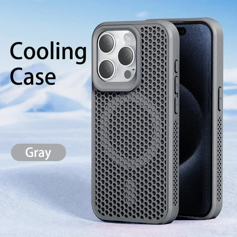 Premium Cooling Heat-Dissipation Magnetic Phone Case for iPhone – With Anti-Scratch Protection
