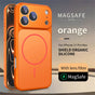 LuxeMag Orange Silicone Shield Case – Magnetic Camera Lens Protection for iPhone - The Armour Case
