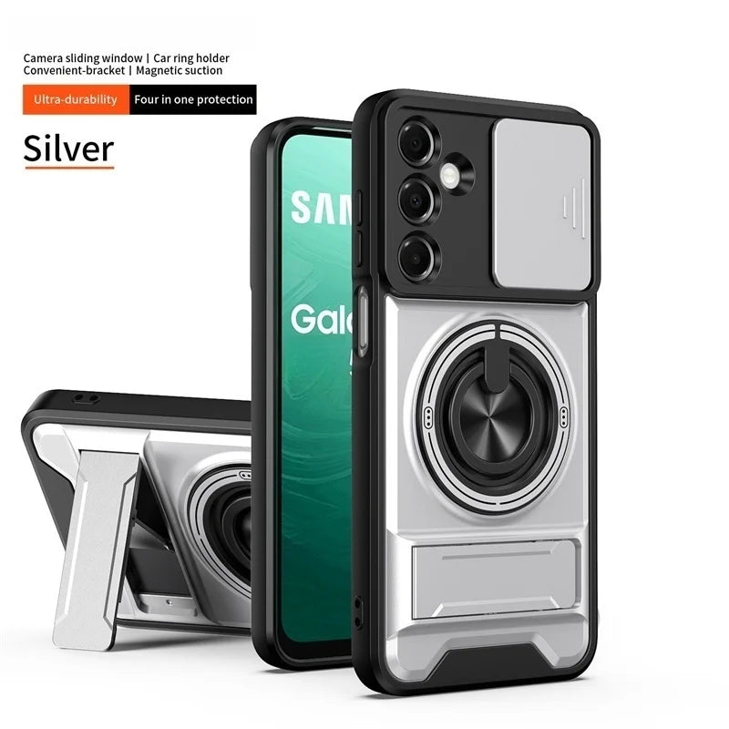 Ultimate Samsung Galaxy Armor Magnetic Stand Ring Case – Rugged Lens Protection