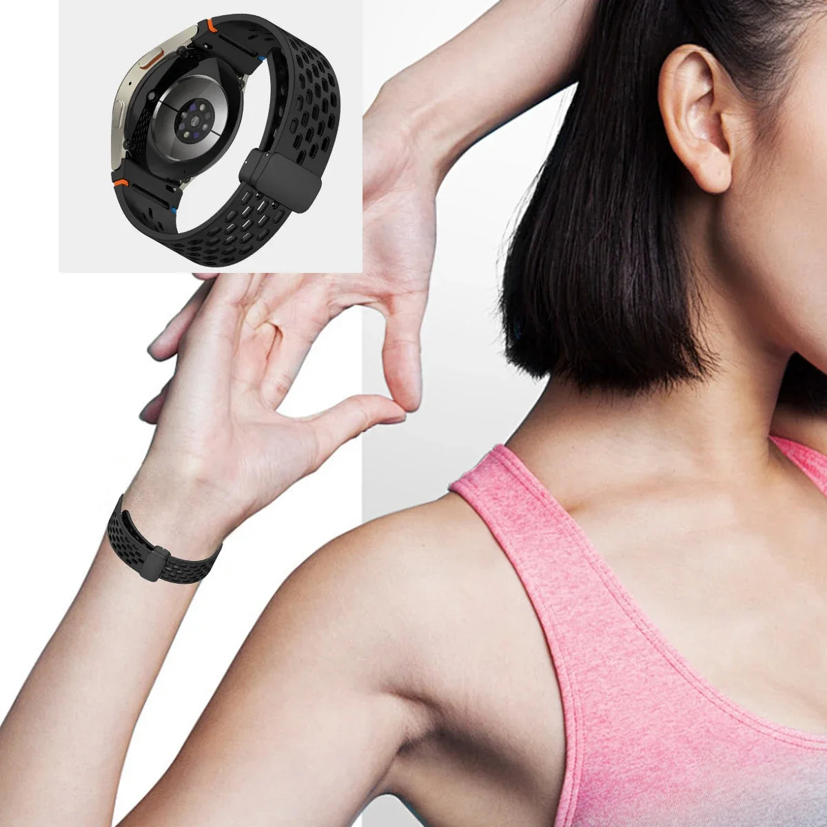 AeroFlex Magnetic Silicone Samsung Watch Band – Breathable Sport Fit