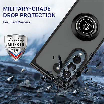 Matte Magnetic Rotating Ring Armor Case Built For Samsung Galaxy Z Fold