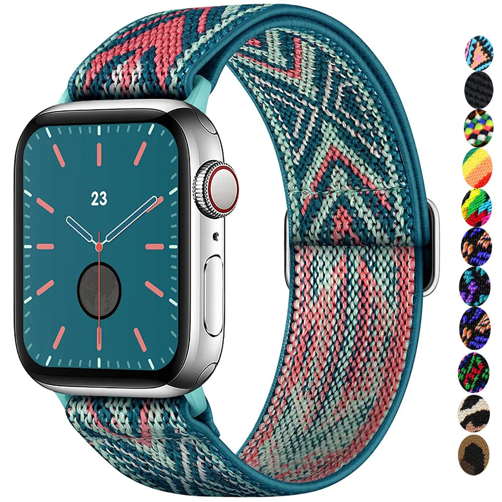 FlexWeave Elastic Nylon Scrunchie Apple Watch Band