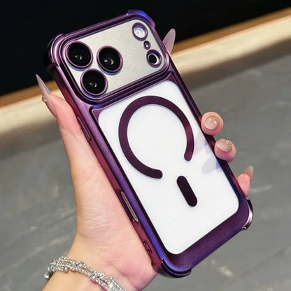 HaloRing Magnetic Matte Clear Bumper Case with Plated Frame Protection