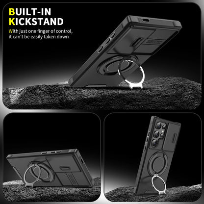 TitanShield Slide Lens Armor Samsung Galaxy Case with Magnetic Ring Holder - The Armour Case