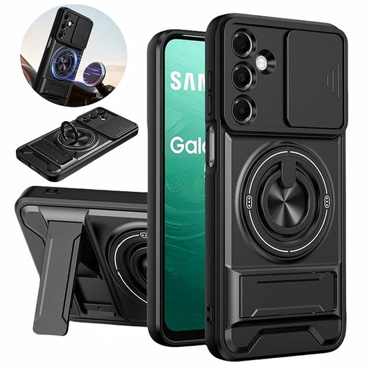 Ultimate Samsung Galaxy Armor Magnetic Stand Ring Case – Rugged Lens Protection