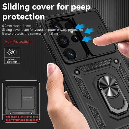 Ultra Shield Magnetic Slide Lens Armor Case for Samsung Galaxy S25 Series