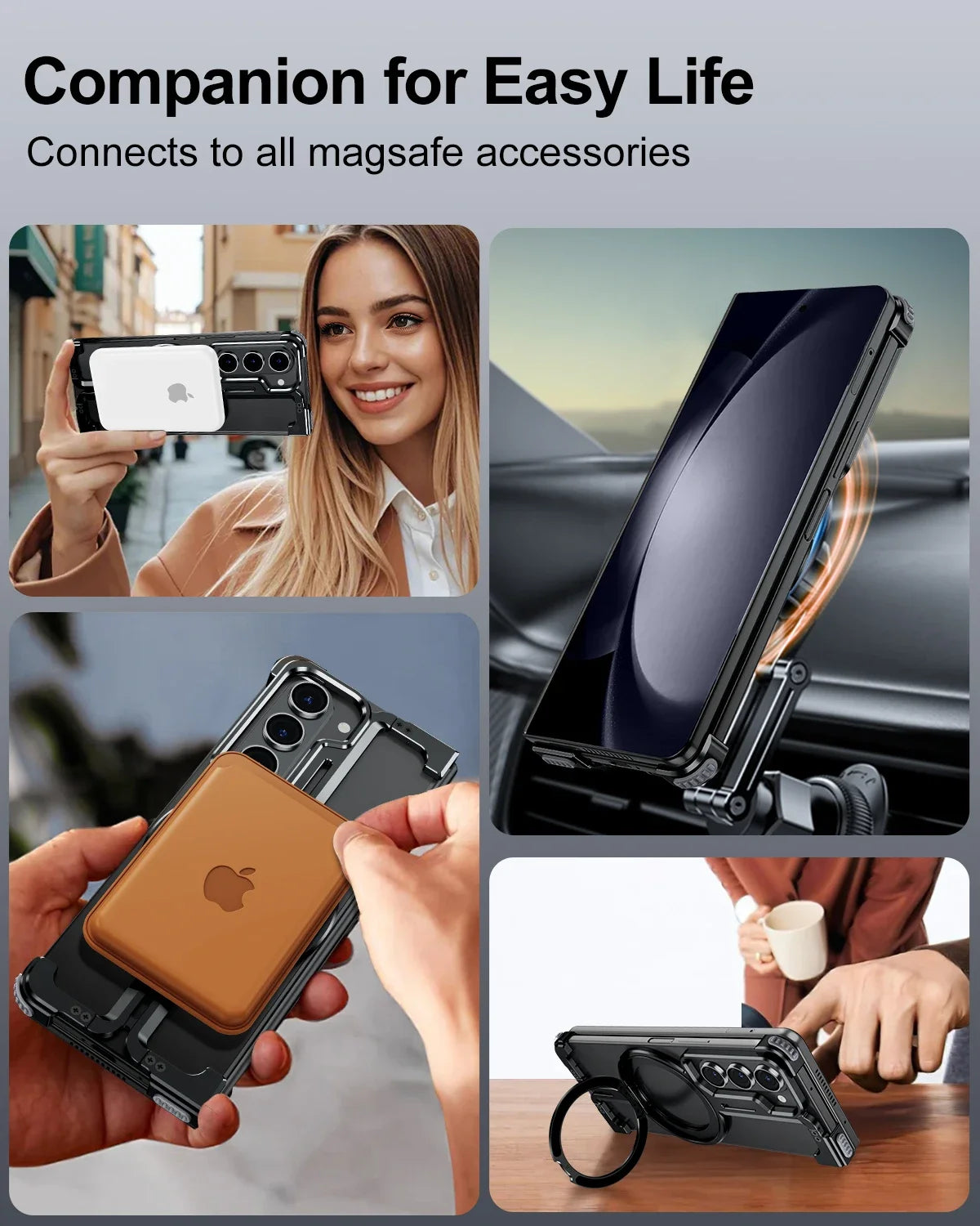 Magnetic Rotating Ring Stand Case for Samsung Galaxy Z Fold 7