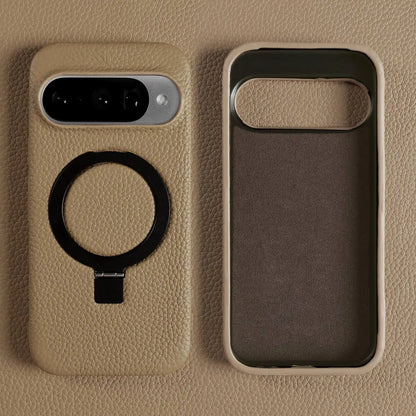 ArmourLux Magnetic Ring Stand Leather Google Pixel Case – Shockproof Grip Holder