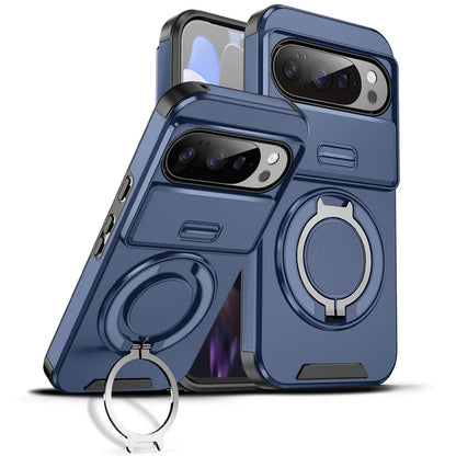 ArmorVault Google Pixel Pro Magnetic Ring Stand Shield Case Full Protection