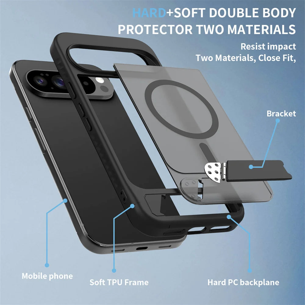 AeroShield Magnetic Google Pixel Armor Case – Anti-Yellow Clear Airbag Protection