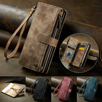 Vintage Leather Wallet Case with S Pen Holder for Samsung Galaxy Z Fold