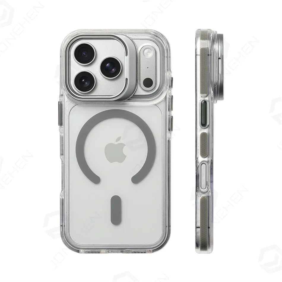Ultra-Thin Magsafe iPhone Case – Magnetic, Drop-Proof, Clear Protective Cover with Stand
