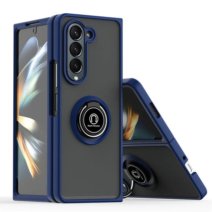 Matte Magnetic Rotating Ring Armor Case Built For Samsung Galaxy Z Fold