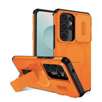 Premium Magnetic Sliding Window Bracket Case for Samsung Galaxy Phones