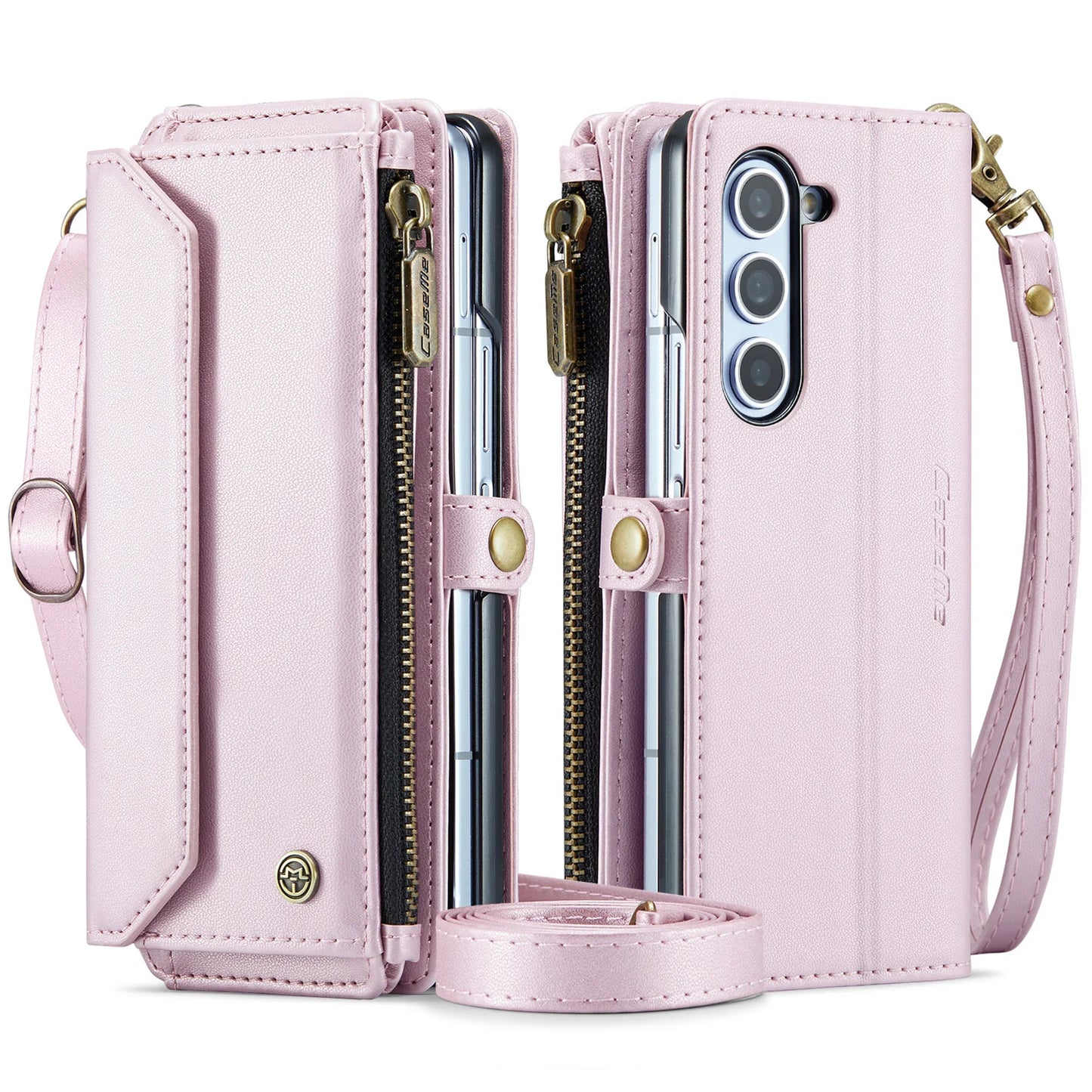 Luxury RFID Blocking Leather Wallet Case With Pen Holder For Samsung Galaxy Z Fold