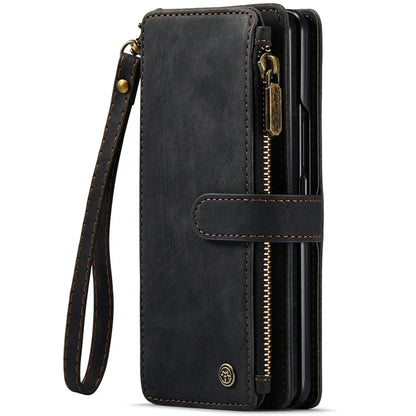 Vintage Leather Wallet Case with S Pen Holder for Samsung Galaxy Z Fold