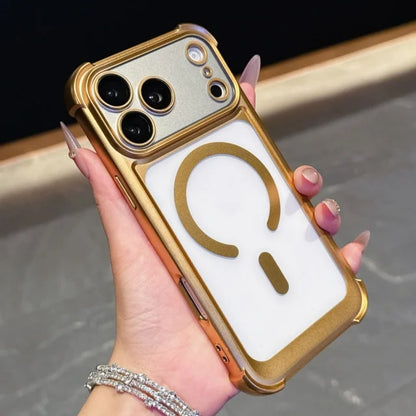 HaloRing Magnetic Matte Clear Bumper Case with Plated Frame Protection