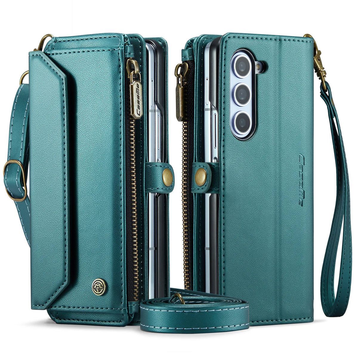 Luxury RFID Blocking Leather Wallet Case With Pen Holder For Samsung Galaxy Z Fold