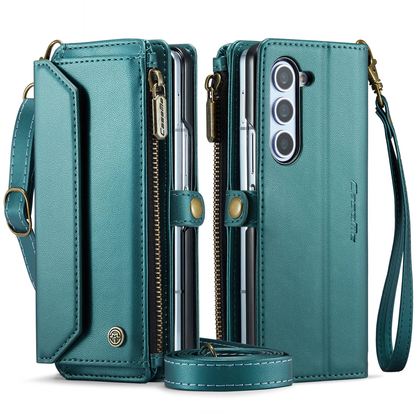 Luxury RFID Blocking Leather Wallet Case With Pen Holder For Samsung Galaxy Z Fold