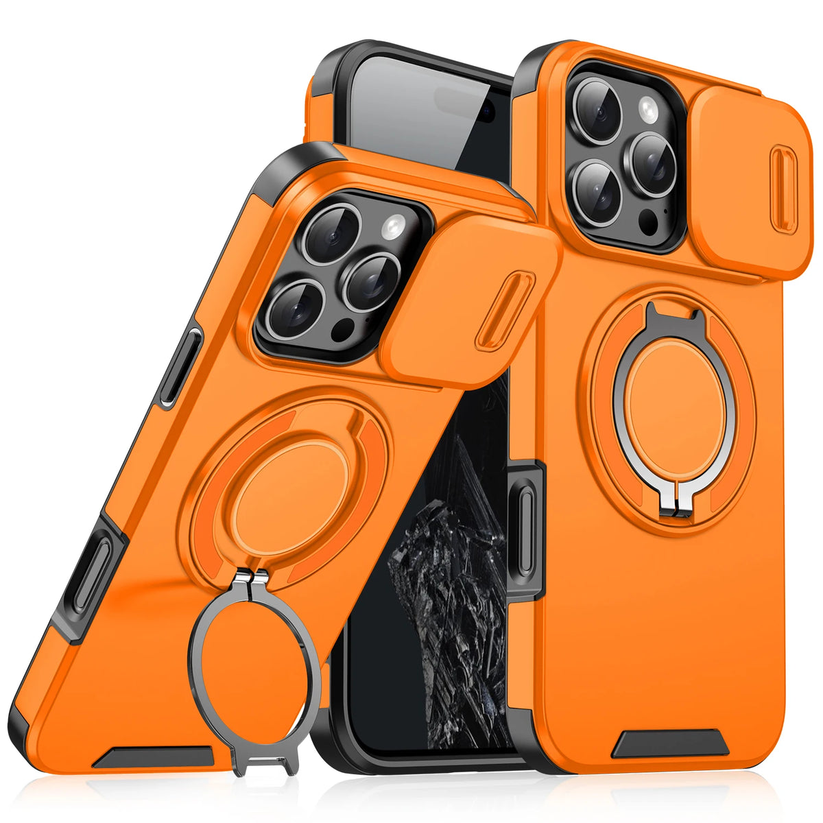 Heavy Duty Rugged Stand Slide Camera iPhone Case