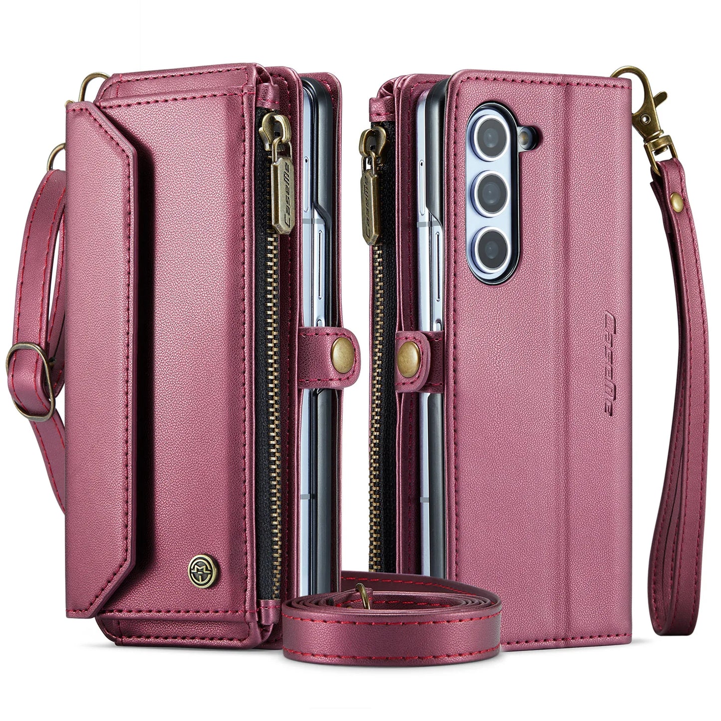 Luxury RFID Blocking Leather Wallet Case With Pen Holder For Samsung Galaxy Z Fold