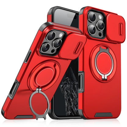 Heavy Duty Rugged Stand Slide Camera iPhone Case