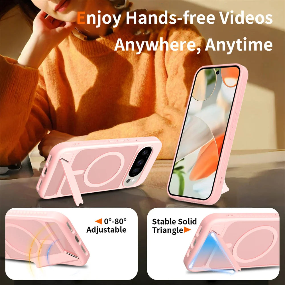 AeroShield Magnetic Google Pixel Armor Case – Anti-Yellow Clear Airbag Protection