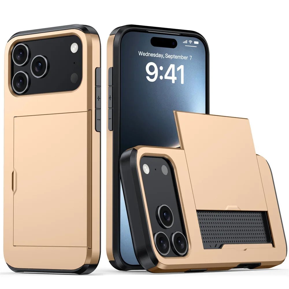 ArmourShield Magnetic Wallet Armor Shockproof Card Holder for iPhone Case - The Armour Case