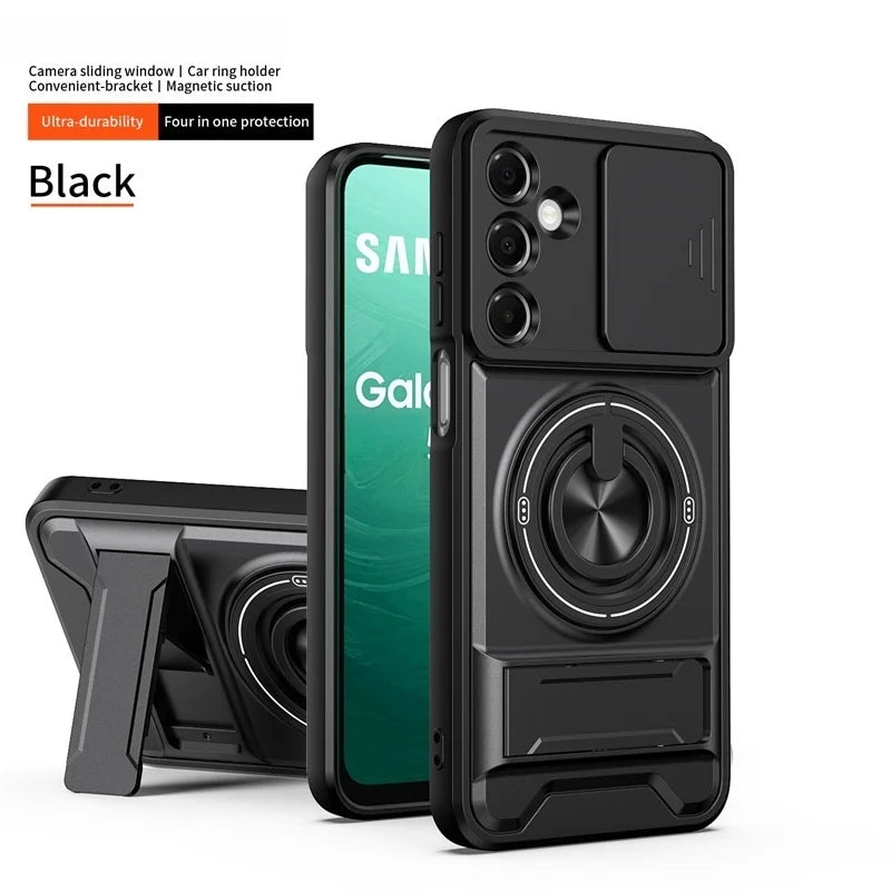 Ultimate Samsung Galaxy Armor Magnetic Stand Ring Case – Rugged Lens Protection