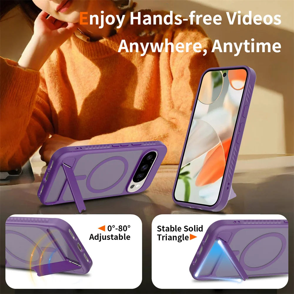 AeroShield Magnetic Google Pixel Armor Case – Anti-Yellow Clear Airbag Protection