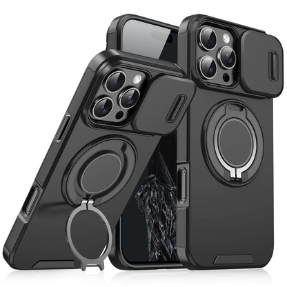 Heavy Duty Rugged Stand Slide Camera iPhone Case